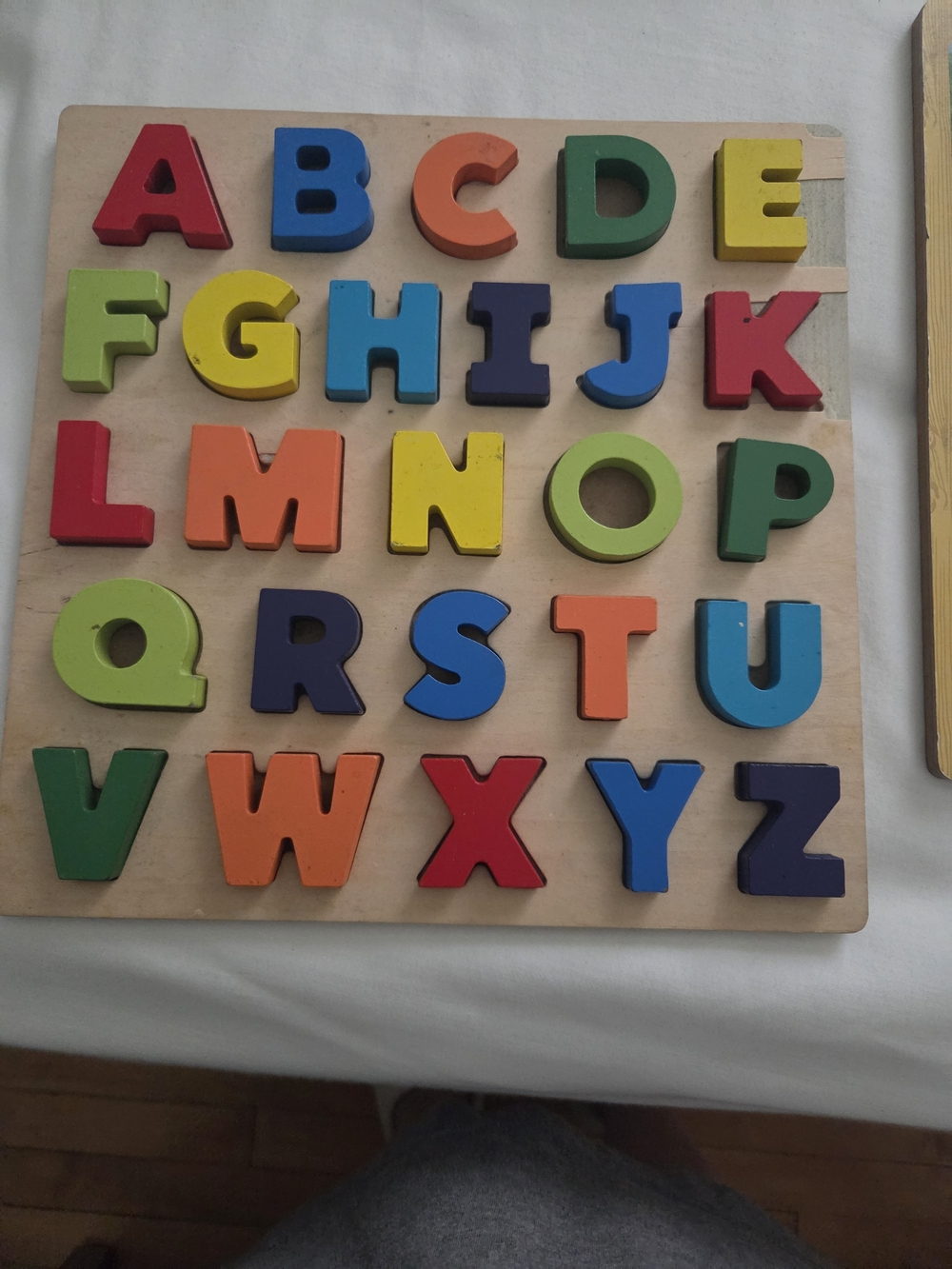 Wooden Colorful Alphabet Puzzle Board - Multicolor Set Of 2